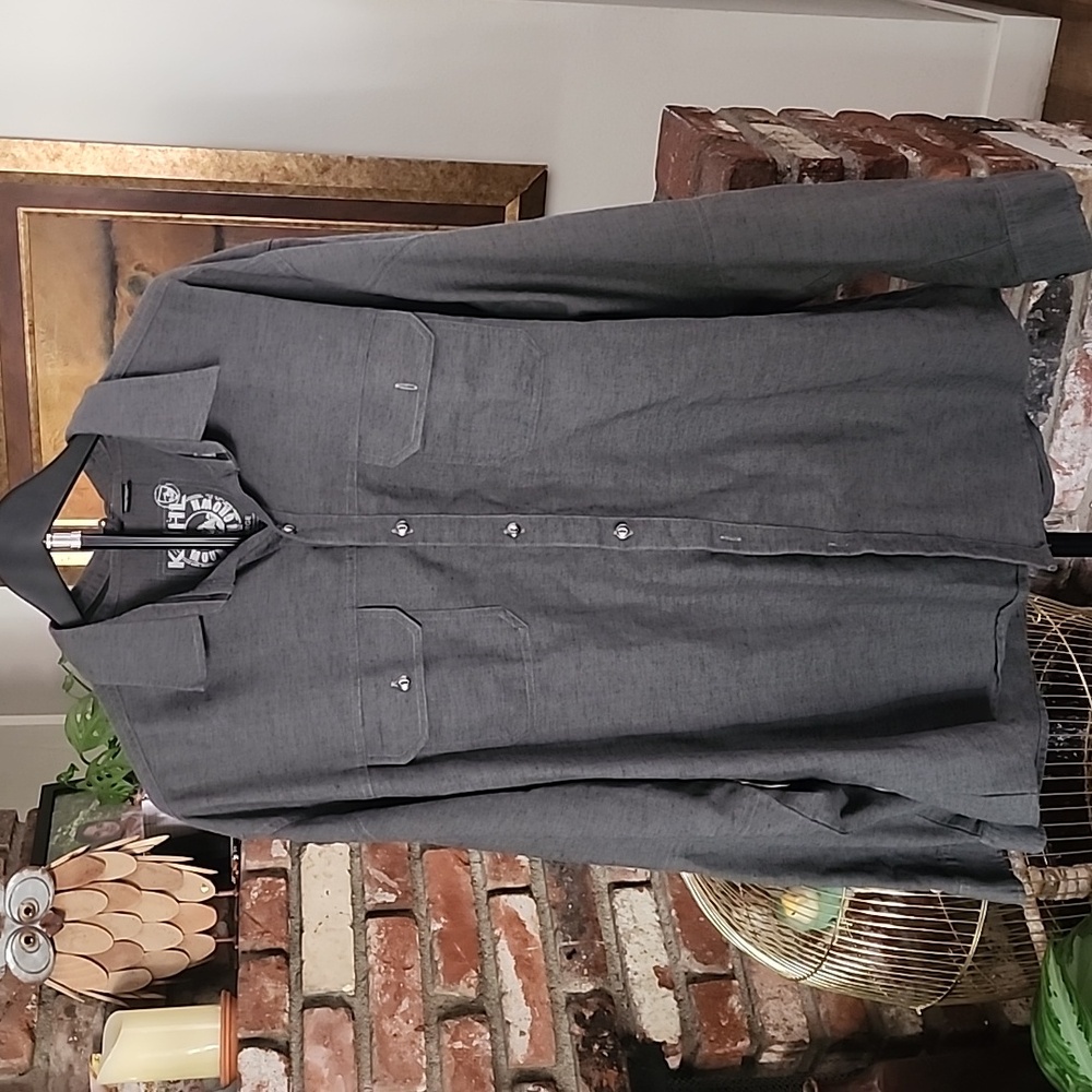 KÜHL Charcoal Long Sleeve Performance Button Up Shirt - Picture 2 of 11